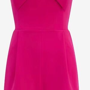 Express Vibrant Pink Strapless Jumpsuit